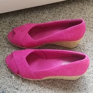 New Pink Chaps Wedges